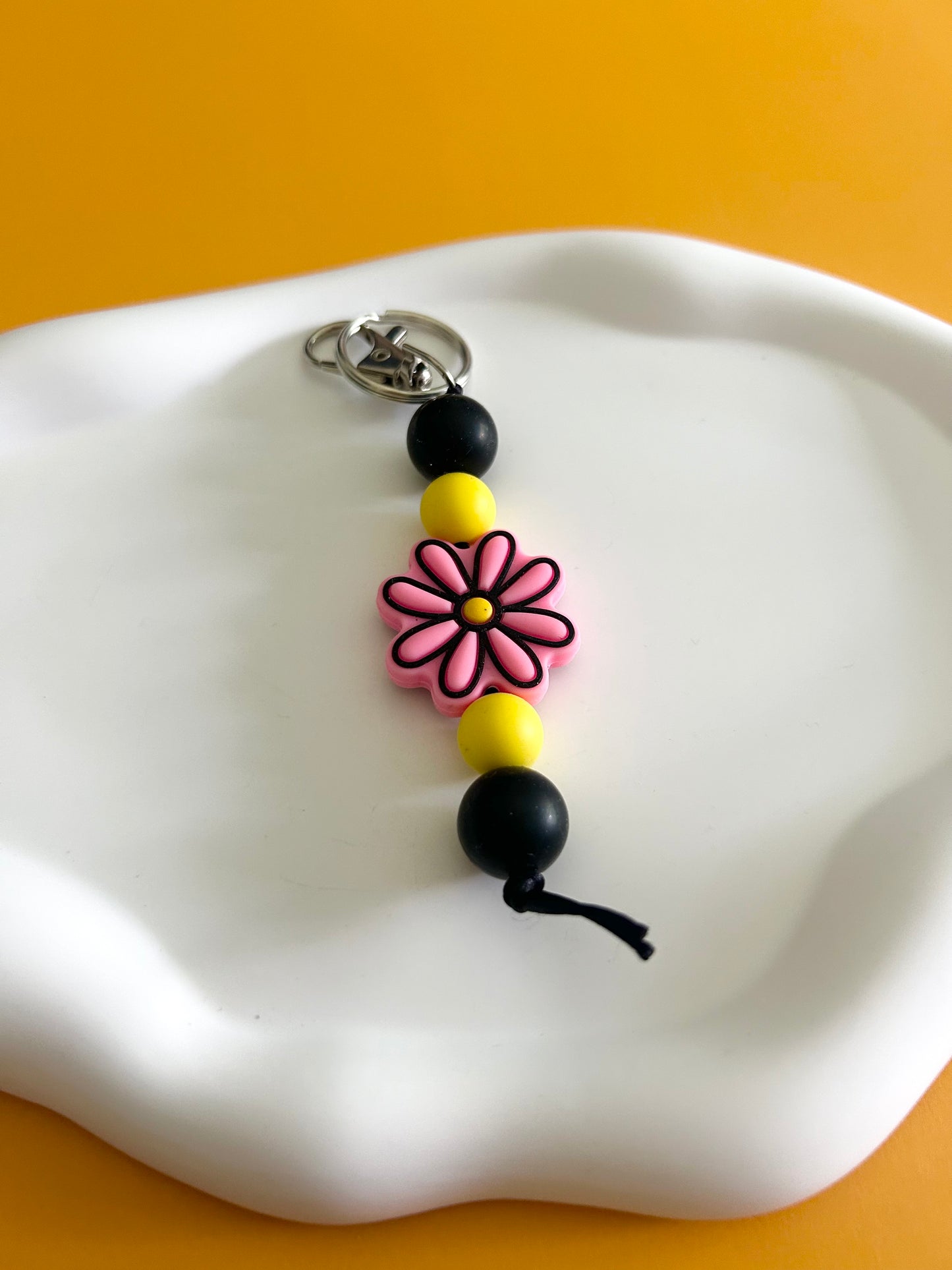 Pink Flower Backpack Clip