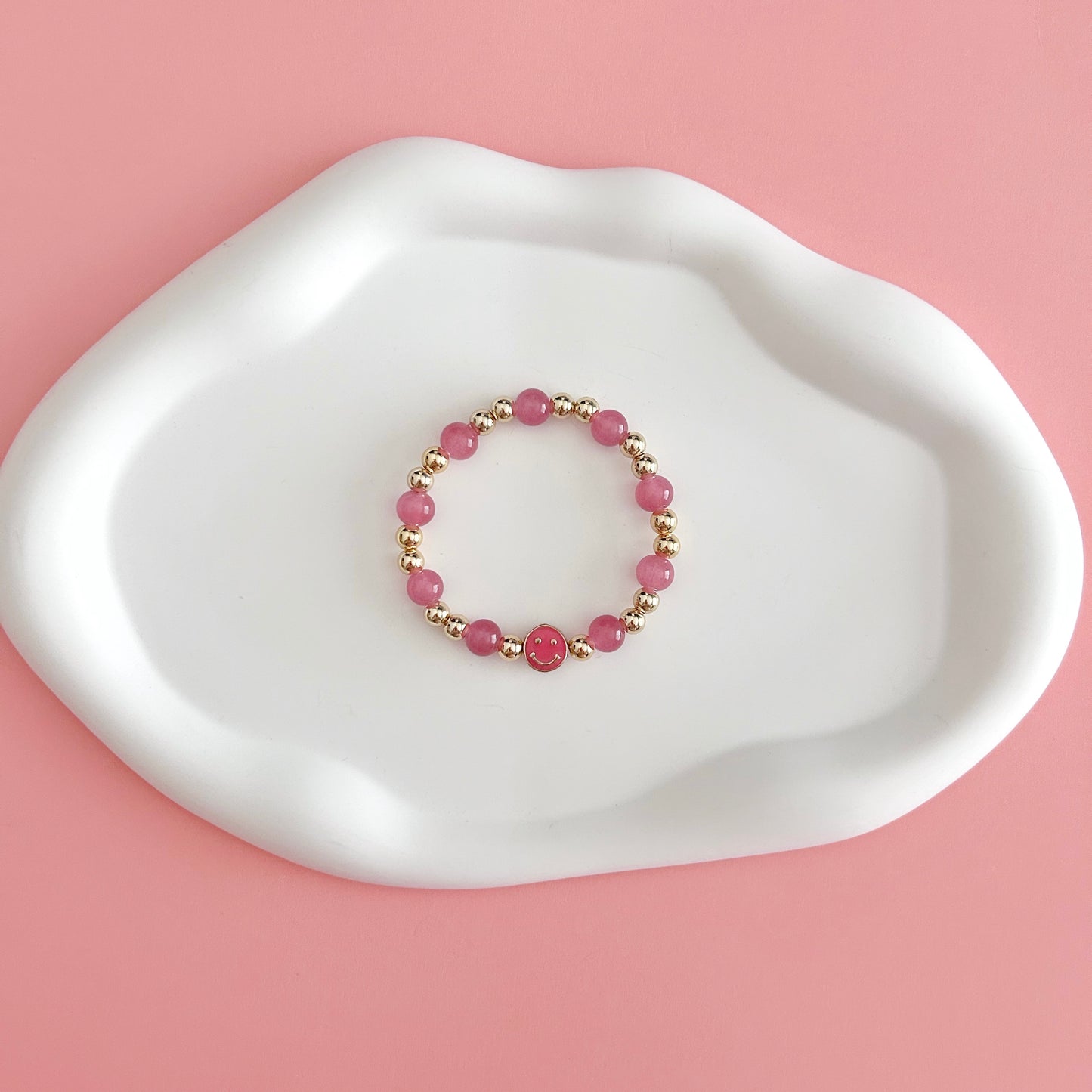 Pink Smiley Bracelet
