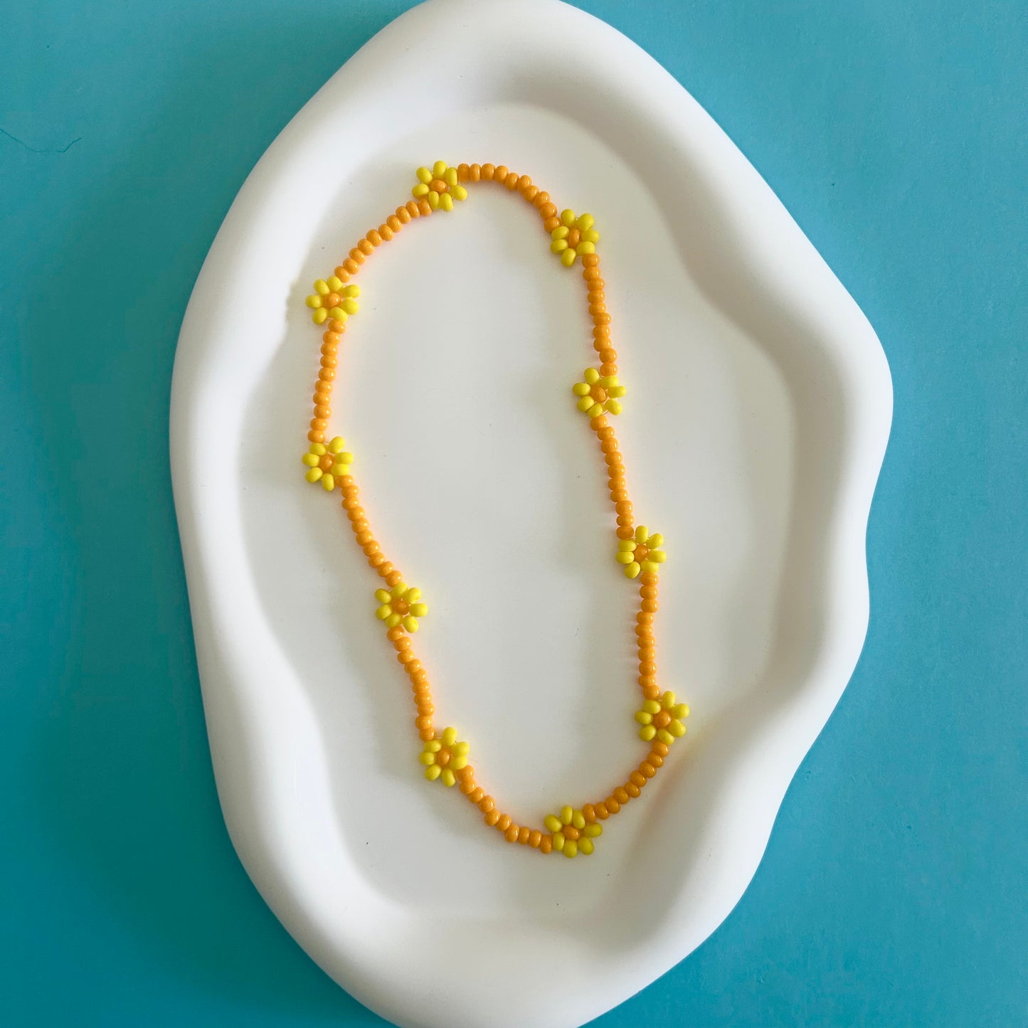 Yellow and Orange Daisy Choker
