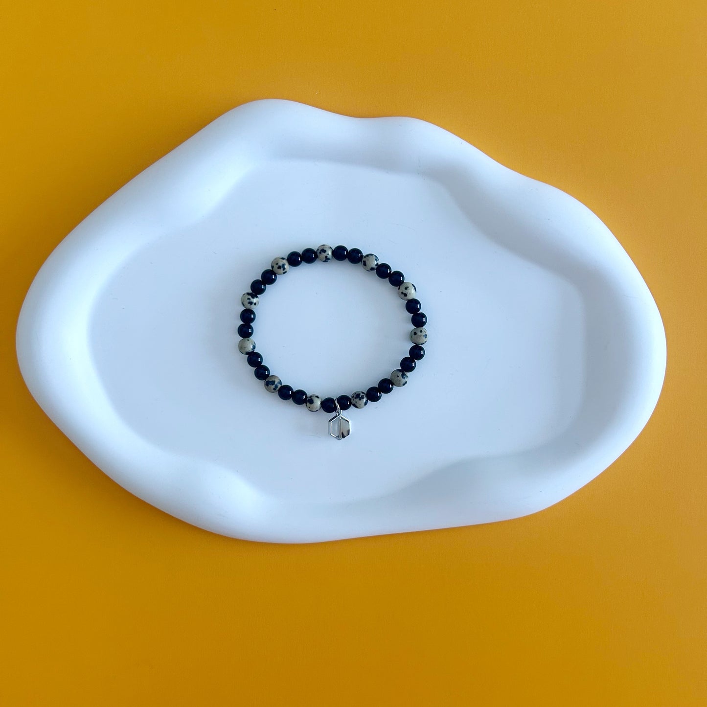 Dalmatian Bead Bracelet