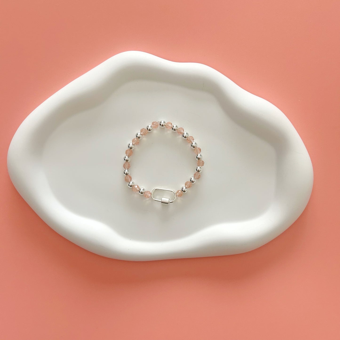 Pink and Silver Bracelet