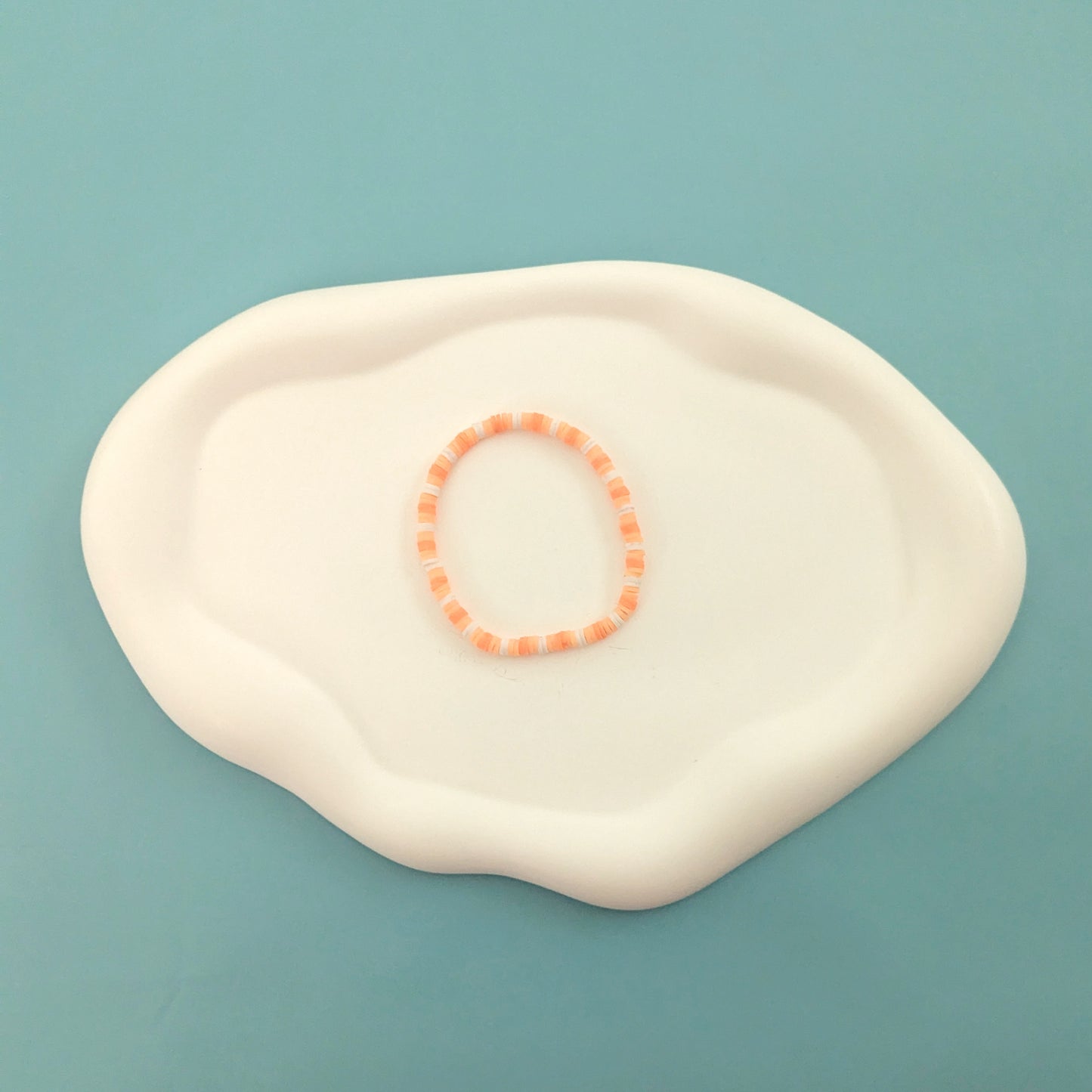 Orange Heishi Bracelet