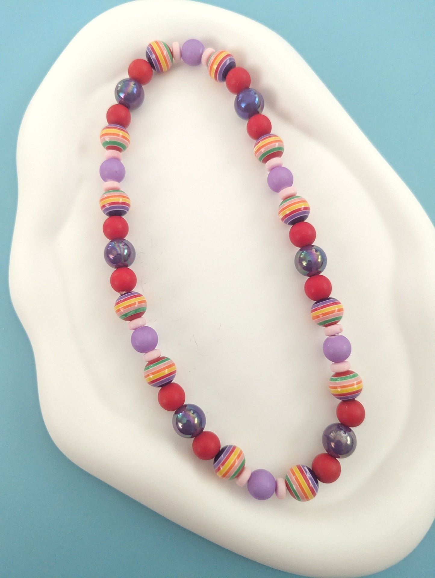 Purple and Red Necklace