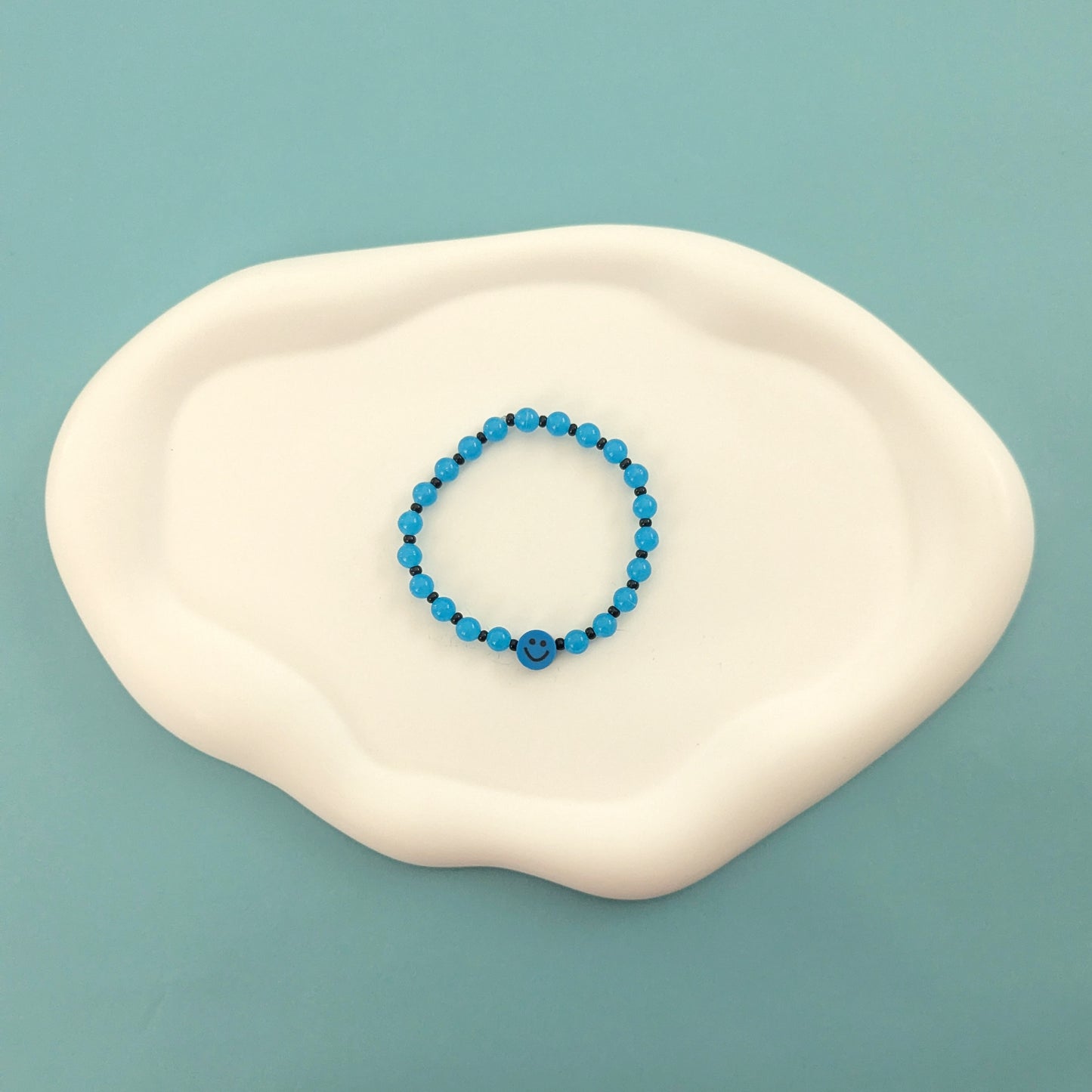 Blue Happy Face Bracelet