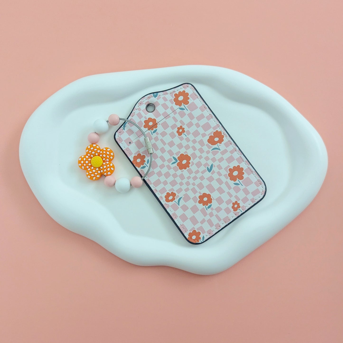 Orange Daisy Luggage Tag