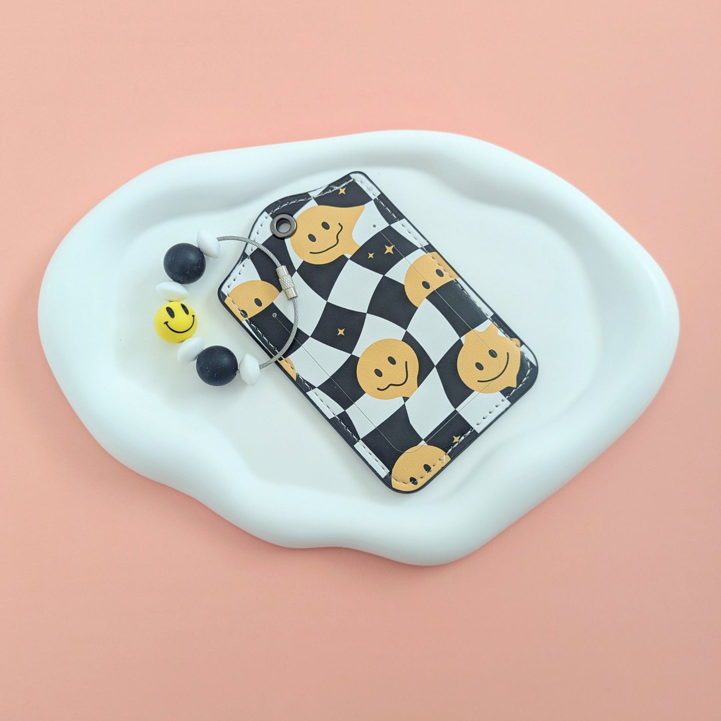Happy Face Luggage Tag