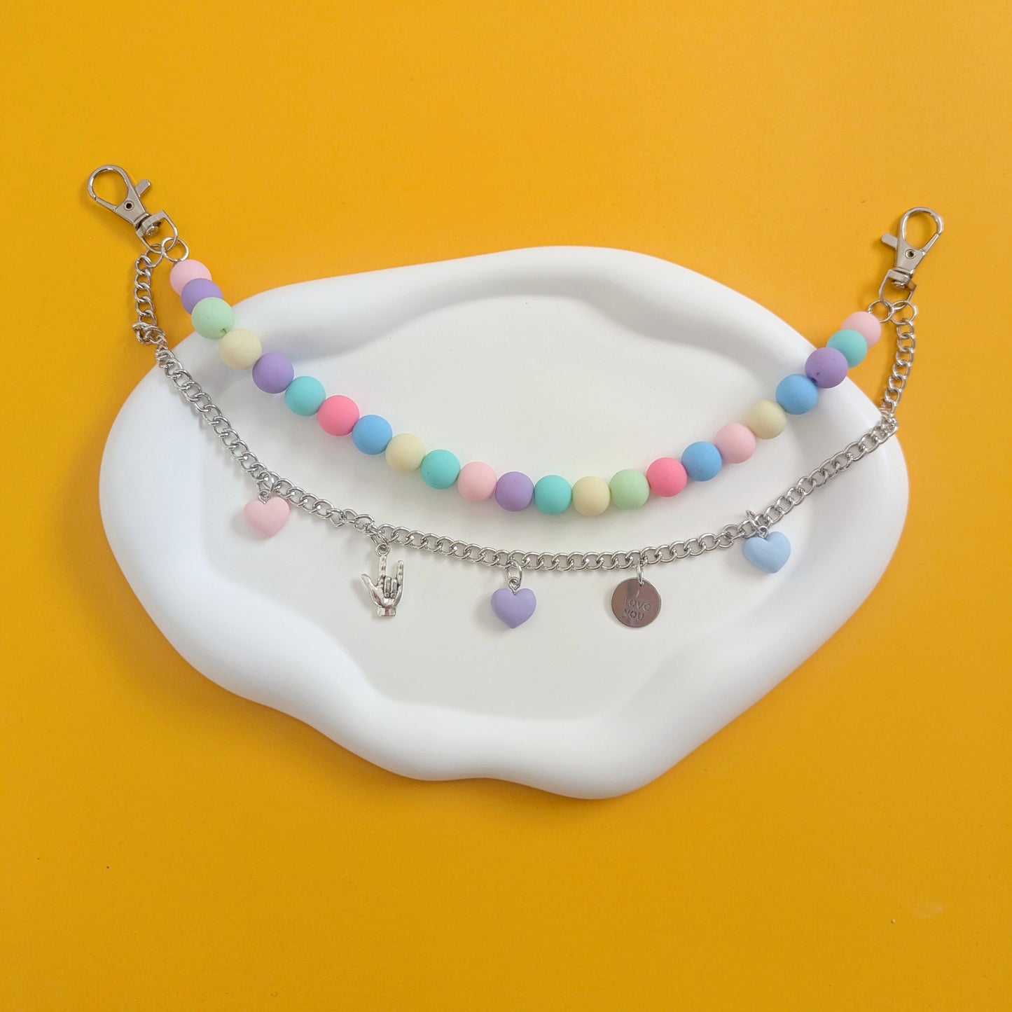 Pastel 'I Love You' Bag Charm