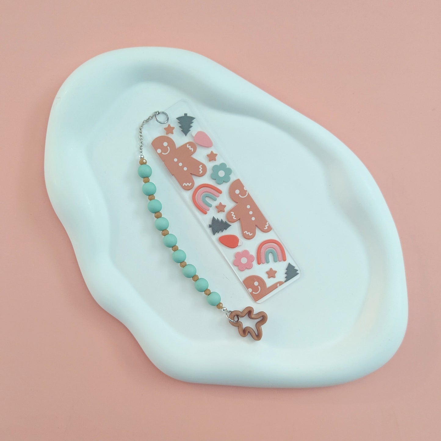 Gingerbread Acrylic Bookmark