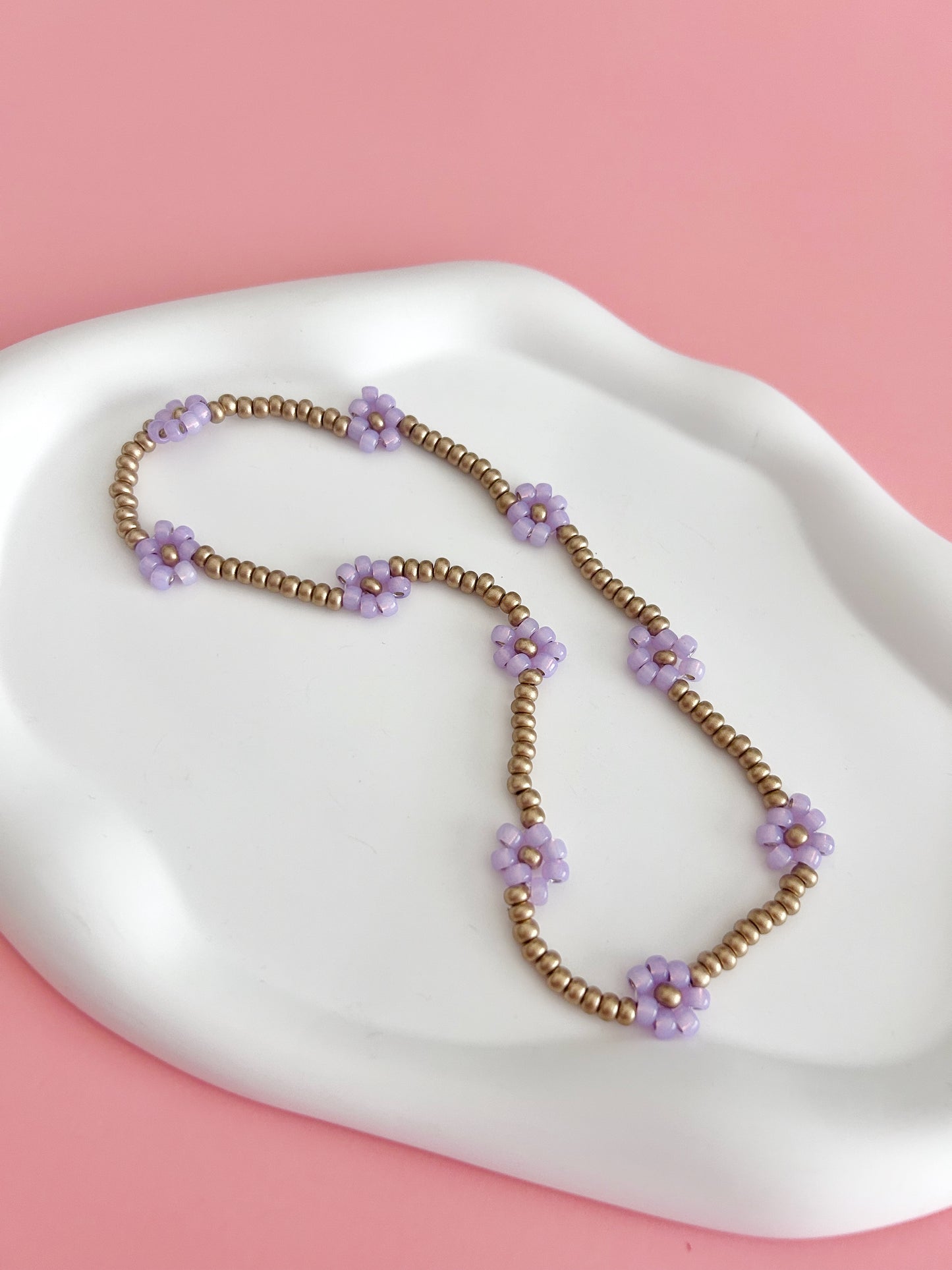 Purple and Gold Daisy Choker