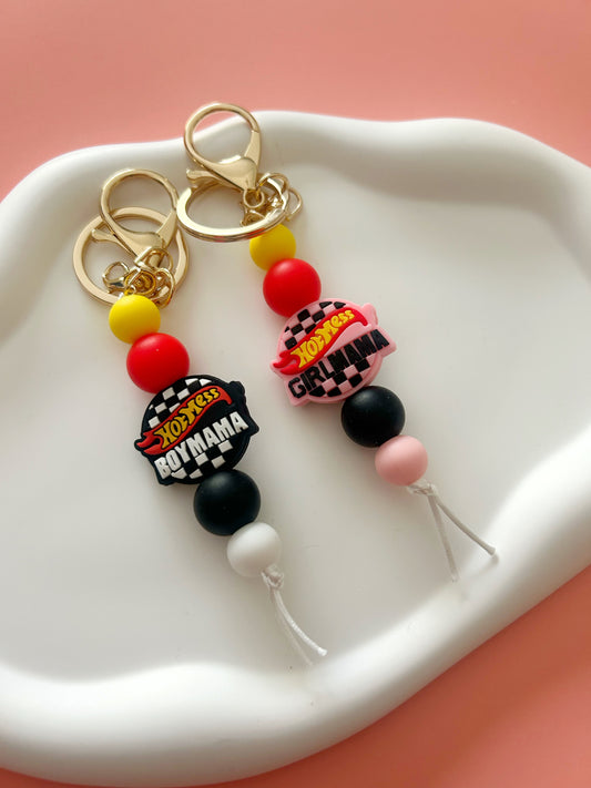 Hot Mess Boy/Girl Mama Keychain