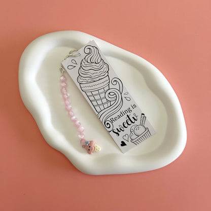 Guitar and Ice Cream Double Sided Bookmark