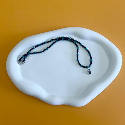 Teal and Black Choker