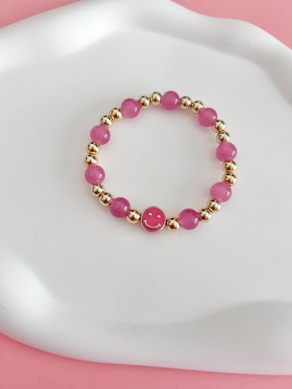 Pink Smiley Bracelet