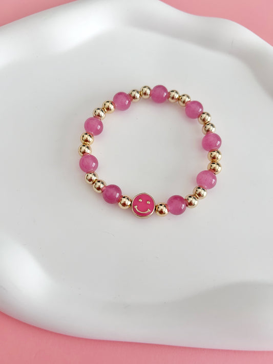 Pink Smiley Bracelet