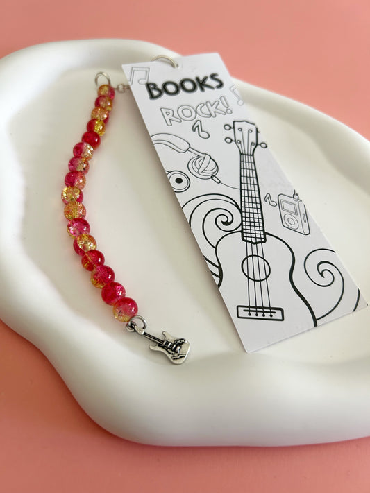 Guitar and Ice Cream Double Sided Bookmark