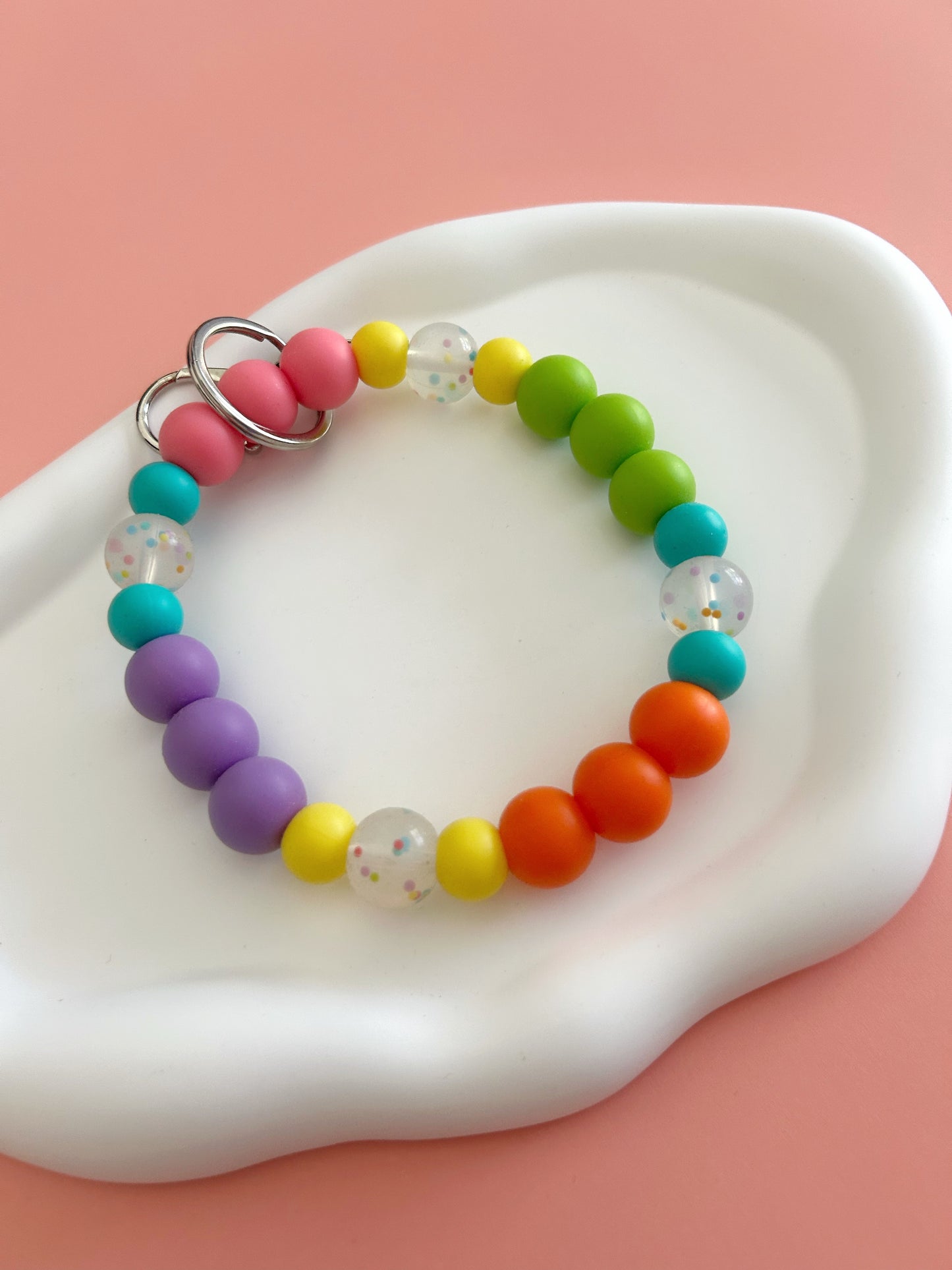 Neon Confetti Wristlet