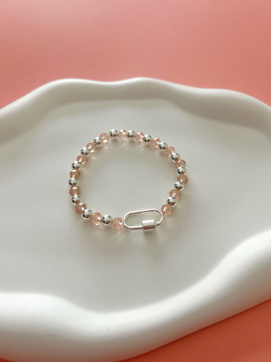 Pink and Silver Bracelet