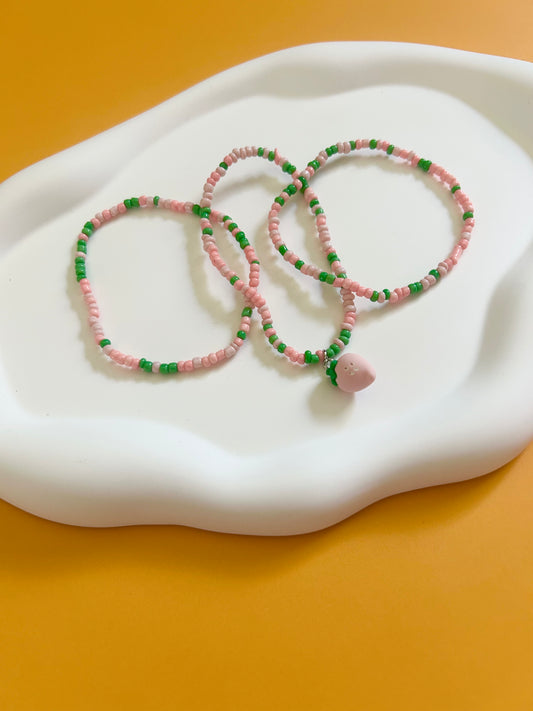 Strawberry Seed Bead Stack