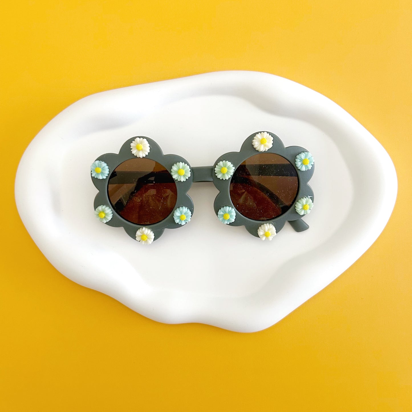 Blue Flower Sunglasses