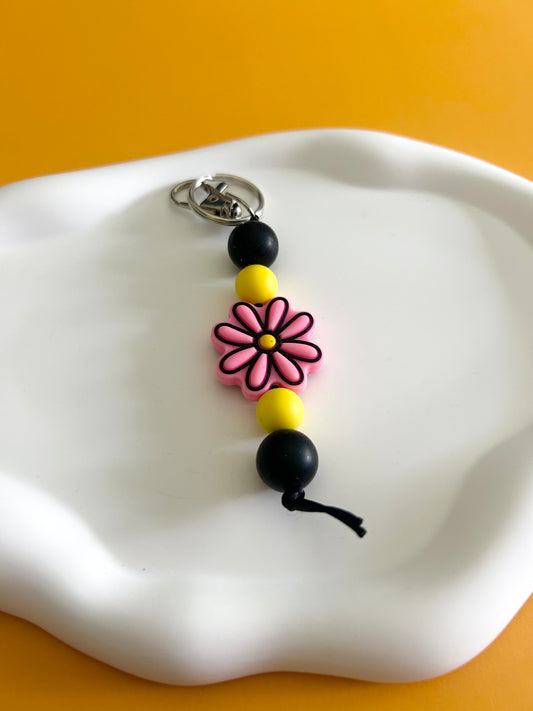 Pink Flower Backpack Clip