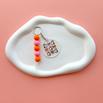 Ghost and Bow Keychain
