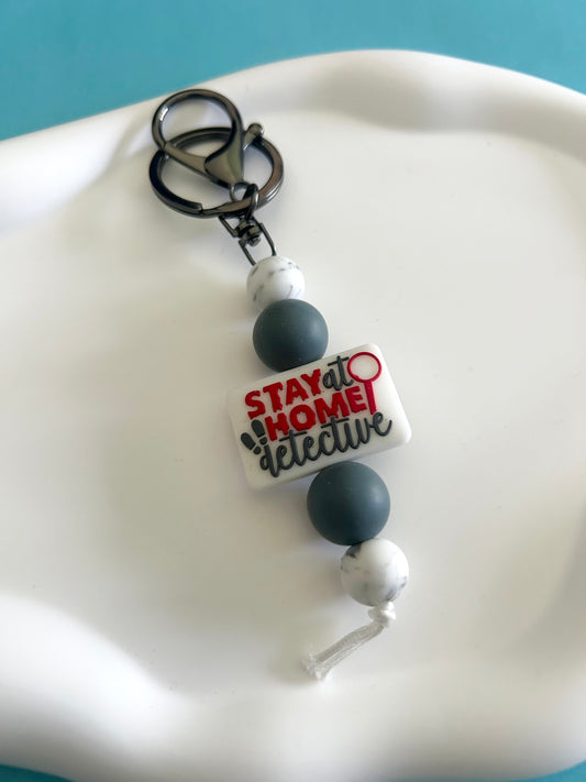 Stay At Home Detective Keychain