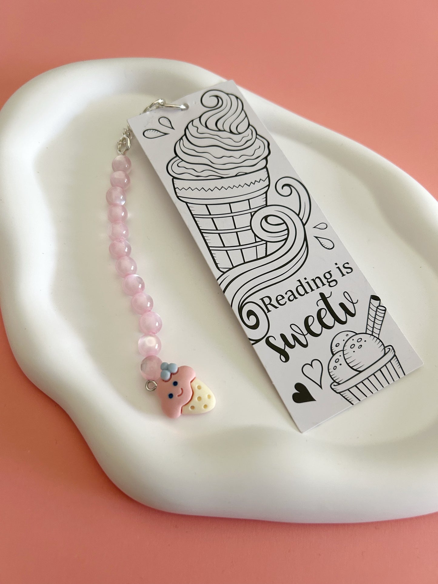 Guitar and Ice Cream Double Sided Bookmark