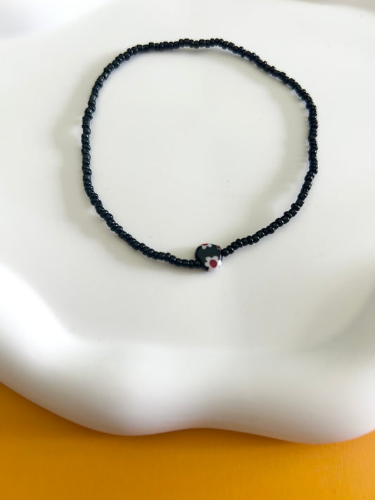 Black Heart Anklet