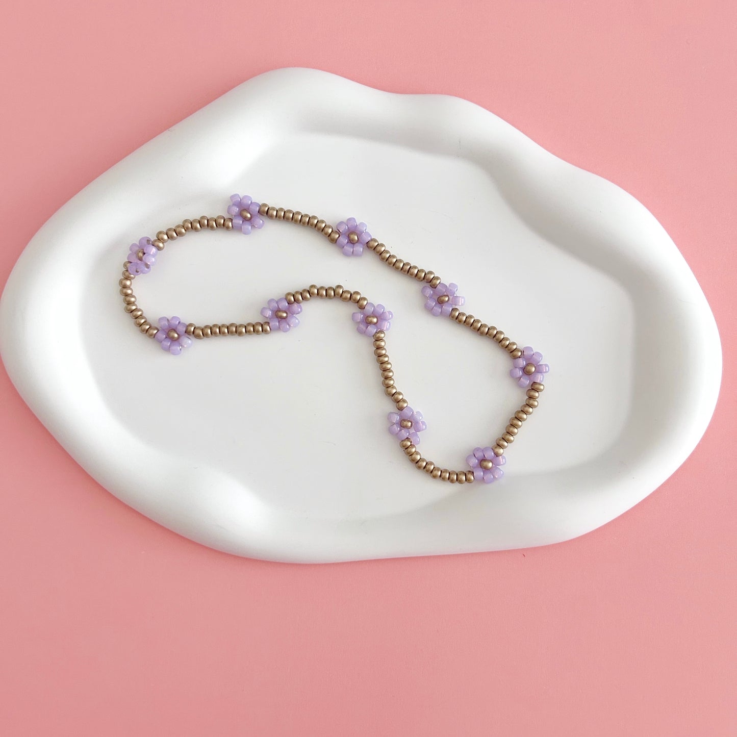 Purple and Gold Daisy Choker