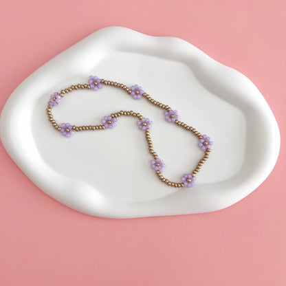 Purple and Gold Daisy Choker