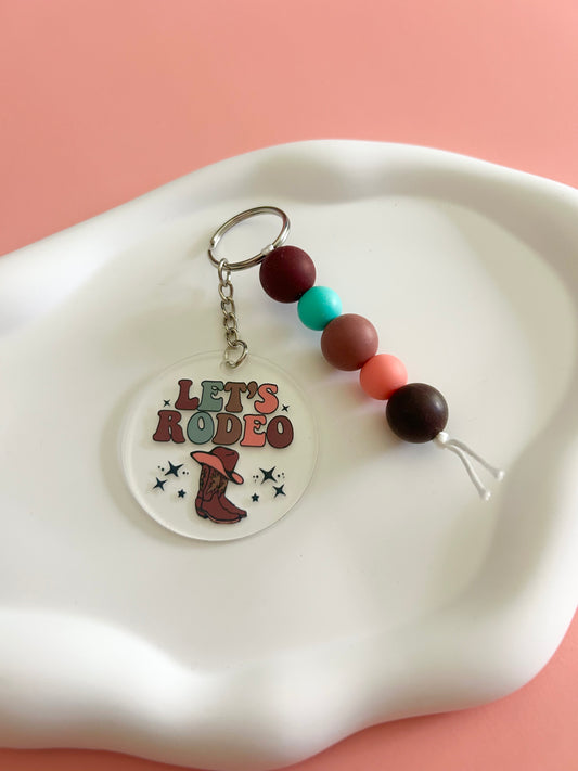 Let's Rodeo Keychain