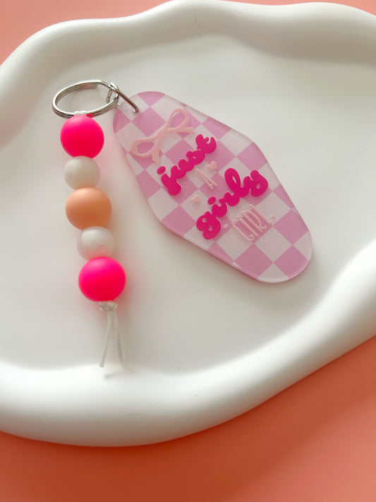 Just A Girly Girl Keychain