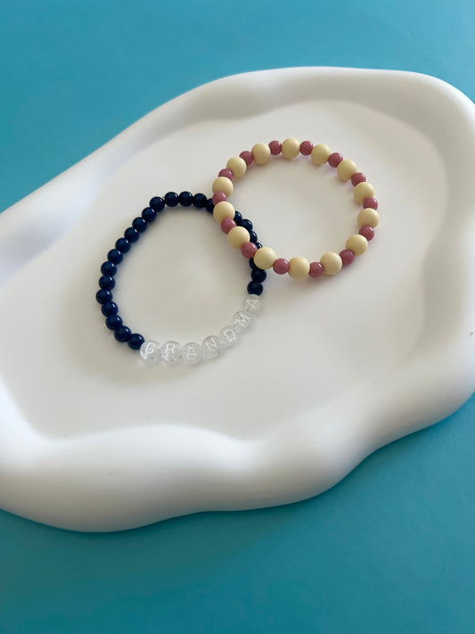 Blue, Pink and Yellow Grandma Stack