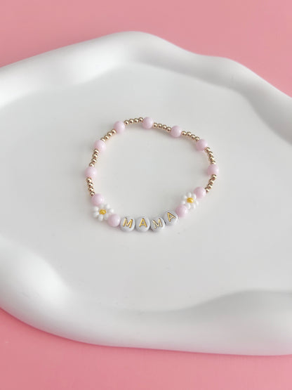Gold and Pink Mama Bracelet