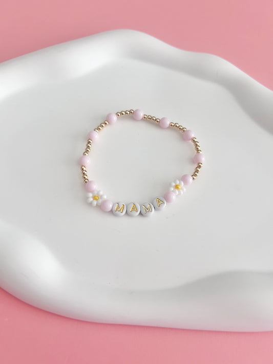 Gold and Pink Mama Bracelet