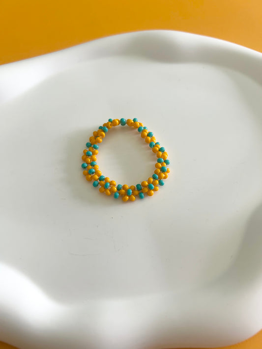 Orange Daisy Bracelet