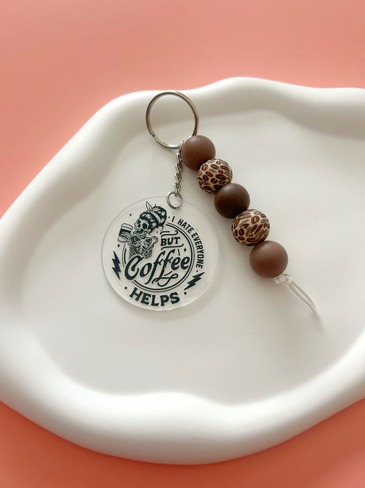 Coffee Helps Keychain