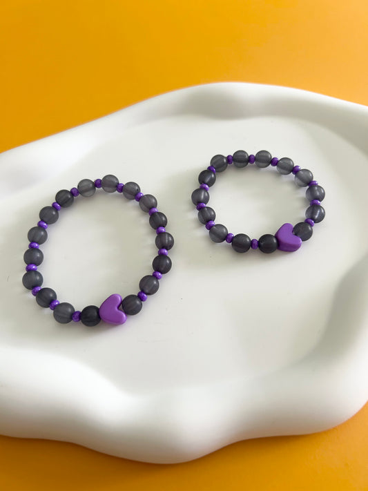 Purple Heart Mama/Mini Bracelet