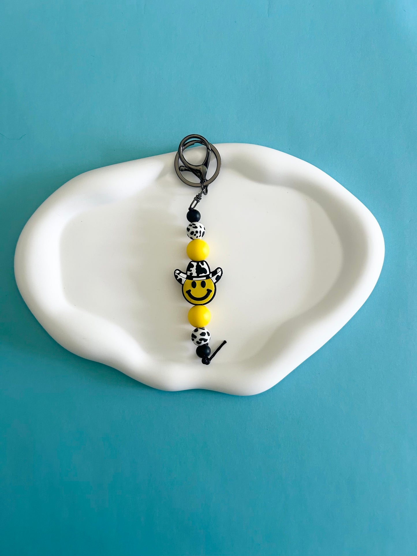Cowboy Smiley Keychain