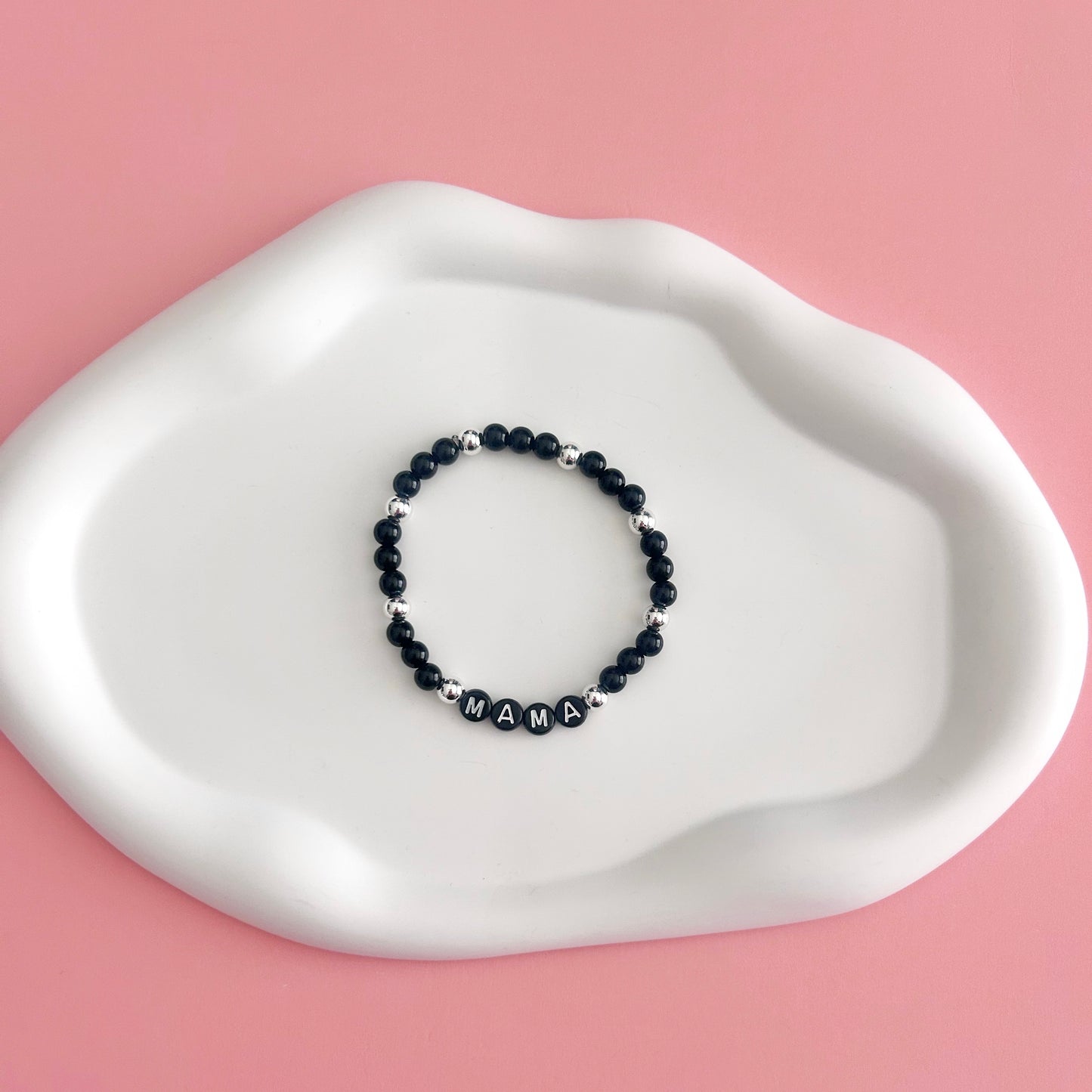 Black and Silver Mama Bracelet