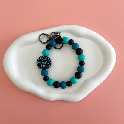 Faith Over Fear Wristlet Keychain