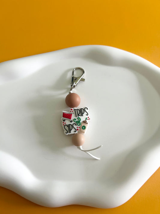 Sips and Trips Straw Charm