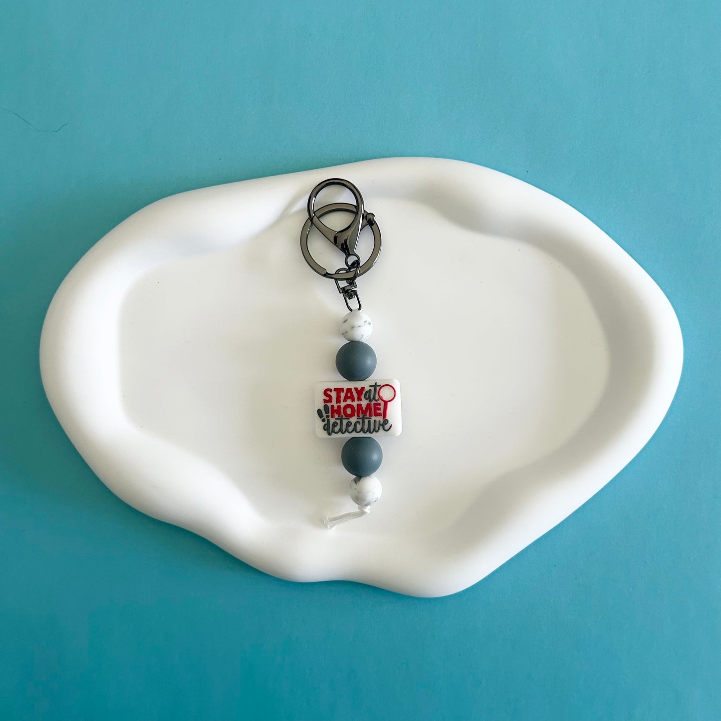 Stay At Home Detective Keychain