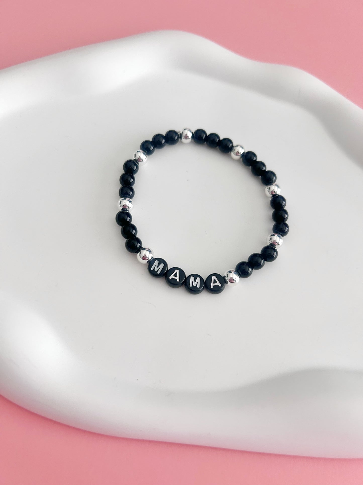 Black and Silver Mama Bracelet