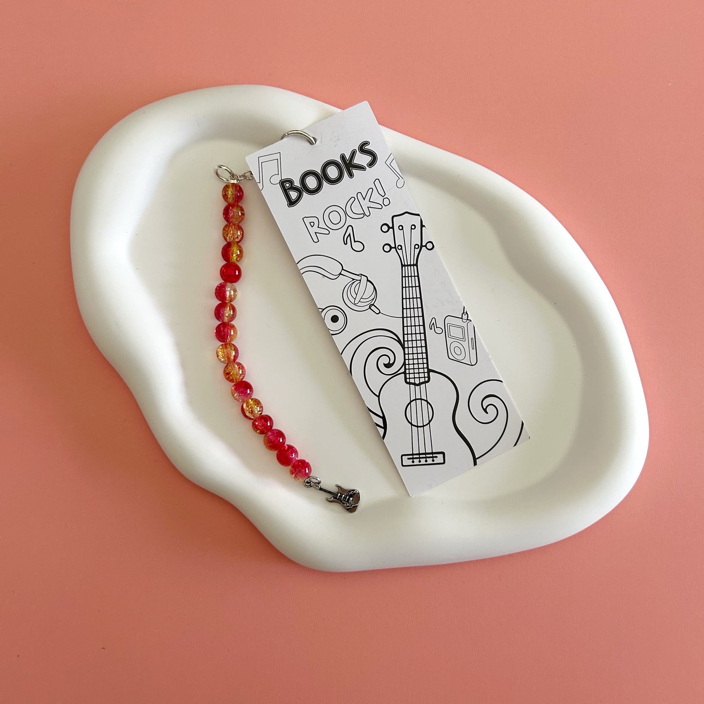 Guitar and Ice Cream Double Sided Bookmark