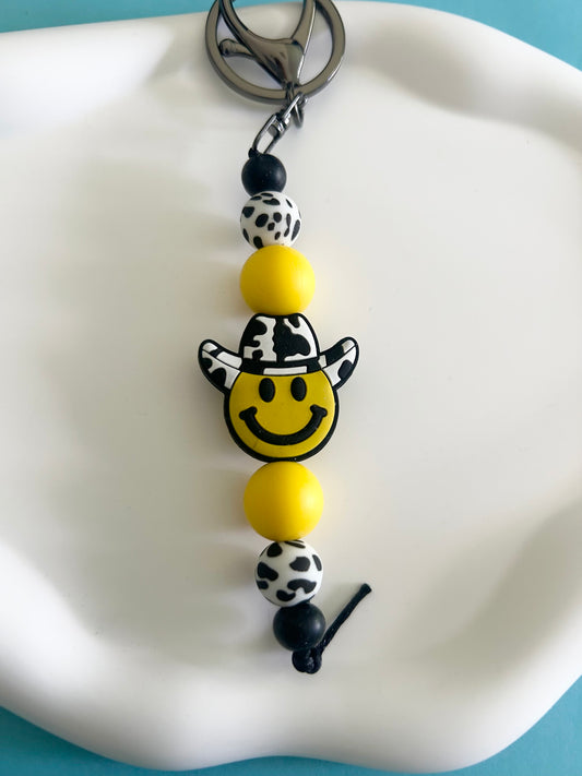 Cowboy Smiley Keychain