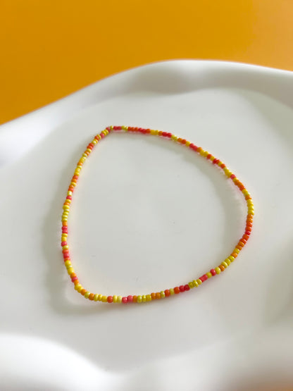 Orange and Yellow Anklet