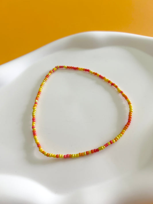 Orange and Yellow Anklet