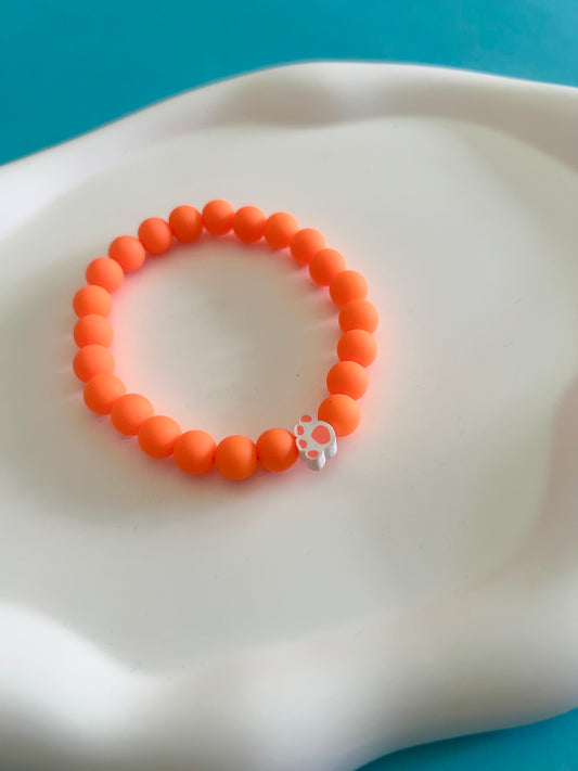 Orange Paw Bracelet