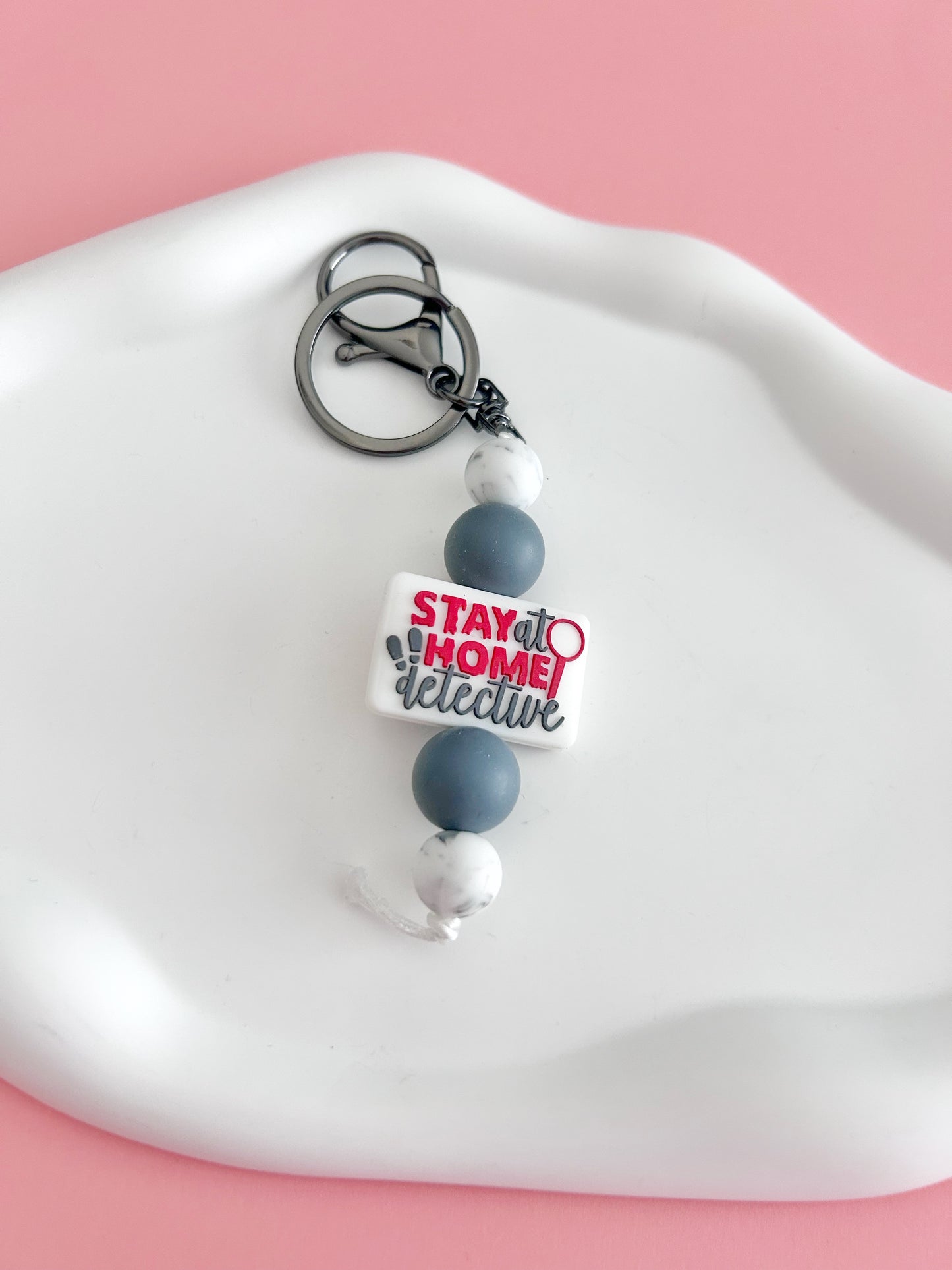Stay At Home Detective Keychain